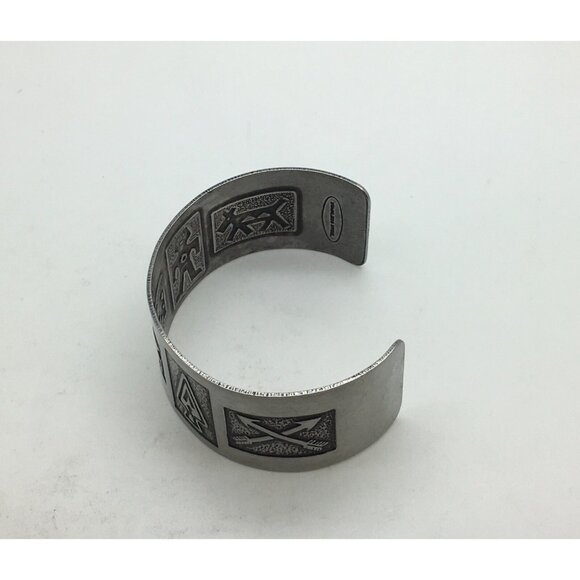 Southwestern  Cuff Bracelet Story Teller Thunderbird  Arrow  Overlay Japan - Picture 4 of 6